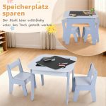 Dječiji sto sa 2 stolice, plavi - - Image 4