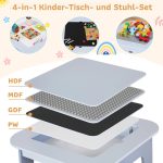 Dječiji sto sa 2 stolice, plavi - - Image 5