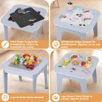 Dječiji sto sa 2 stolice, plavi - - Image 6