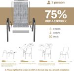 Baštenske stolice na slaganje, sivi lan - - Image 2