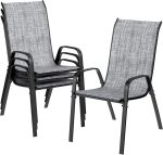 Baštenske stolice na slaganje, sivi lan - - Image 7