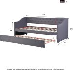 Drveni krevet/sećija 90x200, beige - - Image 4