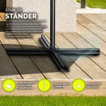 LED suncobran solar 300 cm, antracit - - Image 2