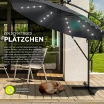 LED suncobran solar 300 cm, antracit - - Image 3