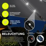 LED suncobran solar 300 cm, antracit - - Image 5