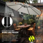 Suncobran alu, 300 cm, bež - - Image 4