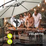 Suncobran alu, 300 cm, bež - - Image 7