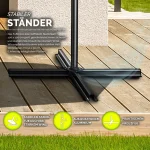 Suncobran alu, 300 cm, bež - - Image 9