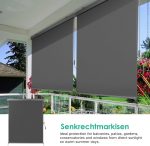 Vertikalna tenda 1.4x2.5 m, tamno siva -