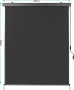 Vertikalna tenda 1.4x2.5 m, tamno siva - - Image 3