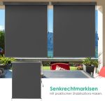 Vertikalna tenda 1.4x2.5 m, tamno siva - - Image 6