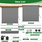 Vertikalna tenda 2.4x2.4 m, siva - - Image 6