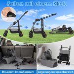 3 u 1 sklopiva kolica za ljubimce 30 kg, siva - - Image 5