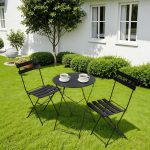 Bistro set 3-dijelni za balkon/baštu, crni -