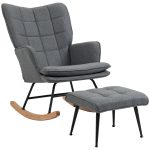 Ljuljačka stolica s osloncem za noge 64 x 89 x 90 cm