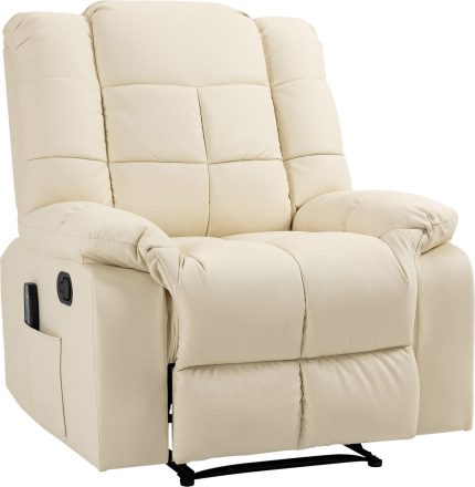 Masažna fotelja s funkcijom grijanja bež