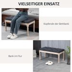 Vintage klupa za krevet, tapacirana klupa - Image 5