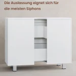 Kupatilski ormarić za lavabo, 60 cm, bijeli - - Image 6