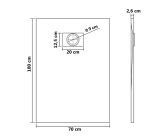 Podloga za tuš SMC crna 100 x 70 cm - Image 3