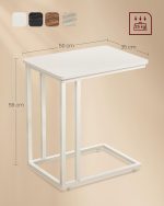 Noćni pomoćni stolić bijele boje - Image 4