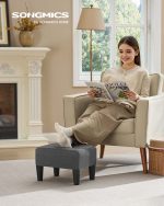 Tabure od lana u sivo-crnoj boji - Image 2