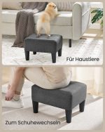 Tabure od lana u sivo-crnoj boji - Image 5