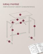 Radni sto, mali kompjuterski sto 80 x 50 x 76 cm - Image 7