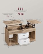 Klub stolić s 2 ladice i pretincama - Image 6