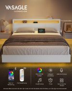 Okvir za krevet s LED rasvjetom i punjačem 160 x 200 c - Image 3