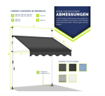Tenda s kopčom 300x180 cm bez bušenja - Image 6