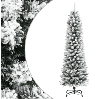 Umjetno božićno drvce Tanko sa snijegom 150 cm PVC