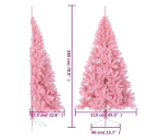 Umjetno božićno drvce s postoljem, ružičasto, 180 c - Image 7