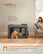 Kavez za pse sa sklopivim metalnim okvirom i ručkama - Image 2