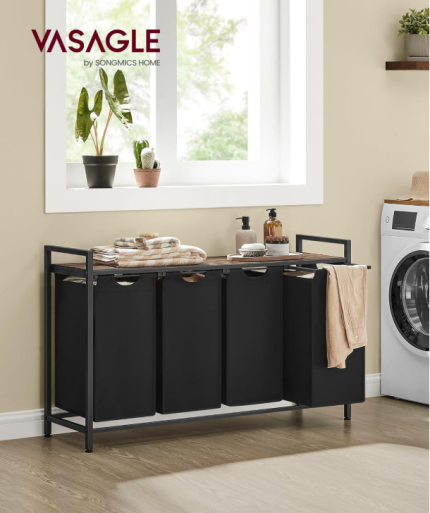 VASAGLE košara za rublje s 4 odjeljka