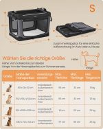 Sklopivi kavez za pse 60cm sa 4 vrata od mrežaste tkan - Image 6