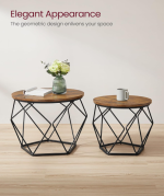 VASAGLE Klub stolići, set od 2  stolića - Image 3