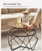 VASAGLE Klub stolići, set od 2  stolića - Image 5