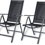 Set od 2 vrtne stolice crne