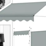 Sklopiva vrtna tenda 3x1.2m - siva
