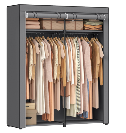 SONGMICS  Sivi ormarić za pohranu 140x43x174