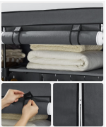 SONGMICS  Sivi ormarić za pohranu 140x43x174 - Image 4