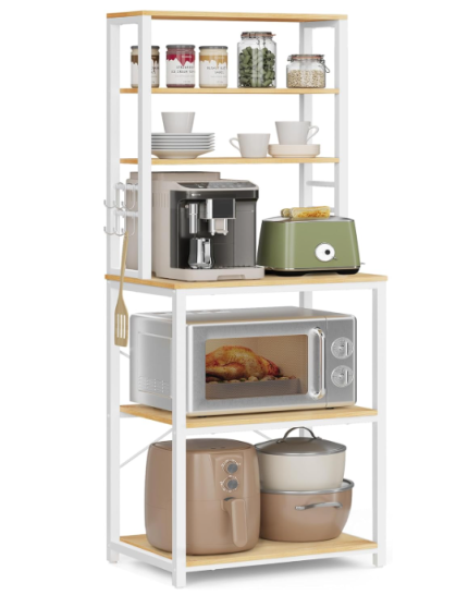 Kuhinjska polica samostojeća, 6 polica, 6 kuka