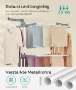 Sklopiva sušilica za odjeću s 4 razine i kotačima 63 - Image 3