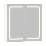 LED kupatilski ormarić, 2 vrata, 65x65x17 cm, bijeli - - Image 7