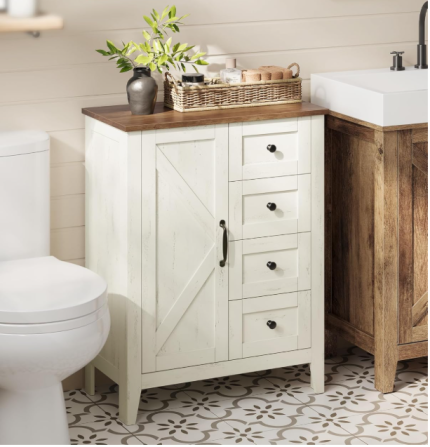 Kupaonski ormarić u seoskom stilu s 4 ladice