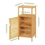 Bambus kupatilski ormarić, 80 cm, smeđi - - Image 3