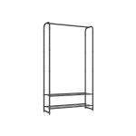 Stalak za odjeću s policama 29 x 73 x 158,4 cm