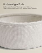 Okrugli bočni stolić s platnenom košarom - Image 6