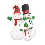 Napuhujuća snjegović porodica sa LED diodama 240cm