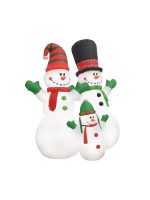 Napuhujuća snjegović porodica sa LED diodama 240cm